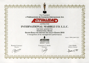 INTERNATIONAL AWARD – GOLDEN EAGLE FOR PRESTIGE AND QUALITY EUROPE 2010